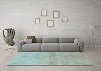 Machine Washable Abstract Light Blue Modern Rug, wshabs1402lblu