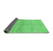 Sideview of Abstract Emerald Green Modern Rug, abs1402emgrn