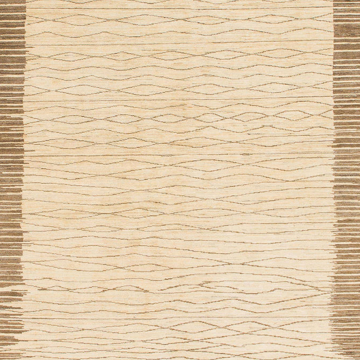 Square Machine Washable Abstract Khaki Gold Rug, wshabs1403