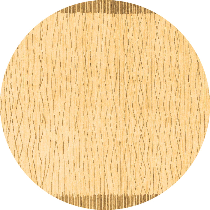 Round Solid Brown Modern Rug, abs1403brn