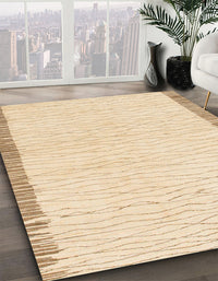 Abstract Khaki Gold Solid Rug, abs1403