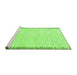 Sideview of Machine Washable Solid Green Modern Area Rugs, wshabs1403grn