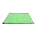 Sideview of Machine Washable Solid Emerald Green Modern Area Rugs, wshabs1403emgrn