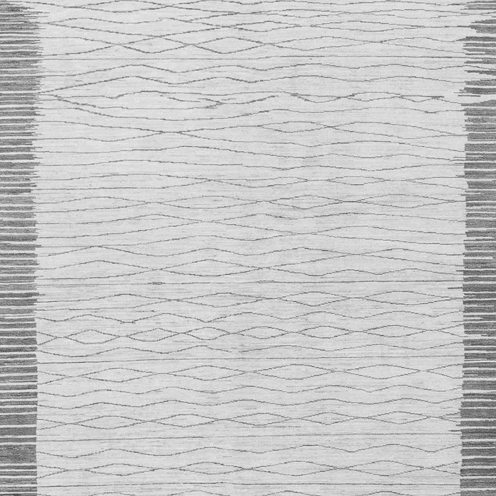 Square Machine Washable Solid Gray Modern Rug, wshabs1403gry