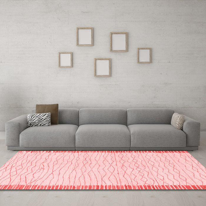 Modern Red Washable Rugs