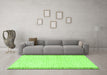 Machine Washable Solid Green Modern Area Rugs in a Living Room,, wshabs1403grn