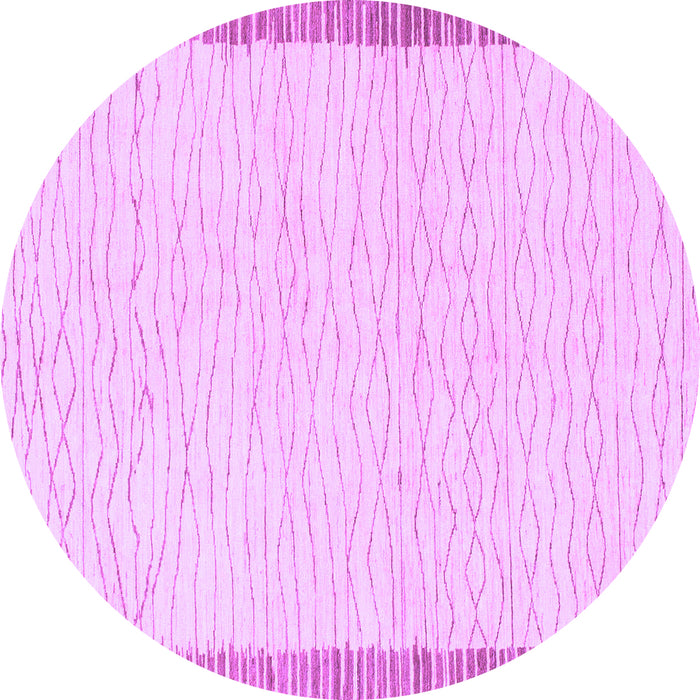 Round Solid Purple Modern Rug, abs1403pur