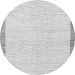 Round Solid Gray Modern Rug, abs1403gry