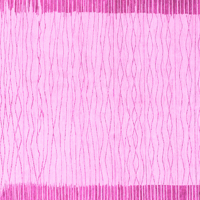 Square Machine Washable Solid Pink Modern Rug, wshabs1403pnk