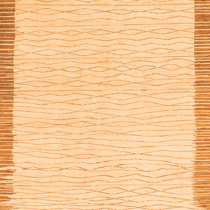 Square Solid Orange Modern Rug, abs1403org