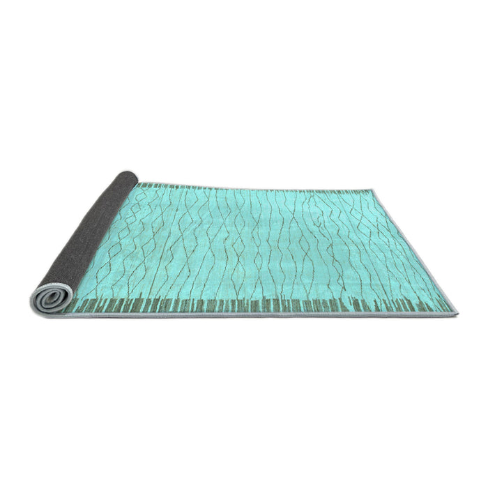 Sideview of Solid Light Blue Modern Rug, abs1403lblu