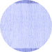 Round Solid Blue Modern Rug, abs1403blu