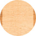 Round Solid Orange Modern Rug, abs1403org