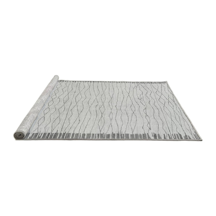 Sideview of Machine Washable Solid Gray Modern Rug, wshabs1403gry