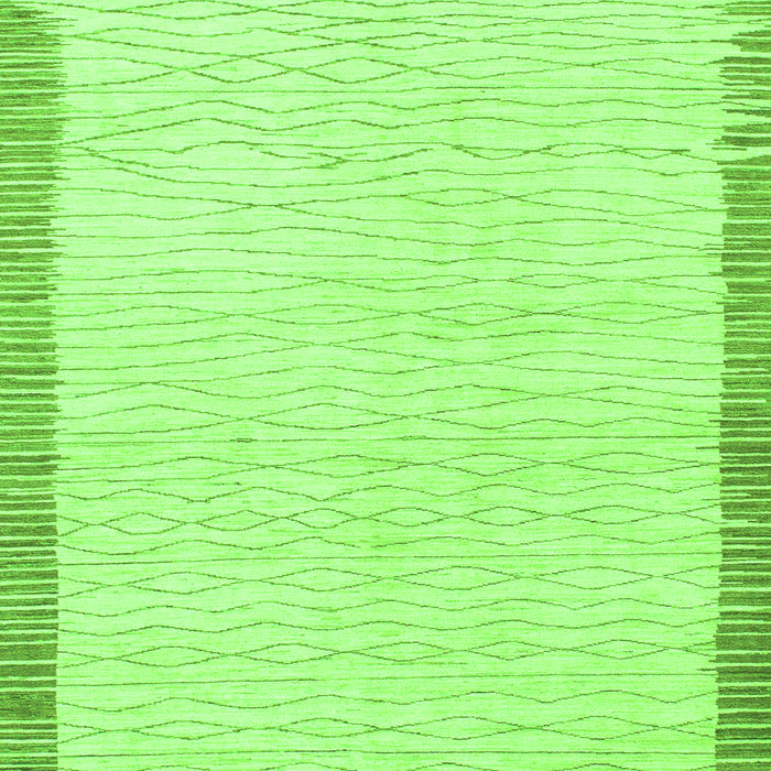 Square Machine Washable Solid Green Modern Area Rugs, wshabs1403grn