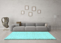 Machine Washable Solid Light Blue Modern Rug, wshabs1403lblu