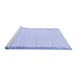 Sideview of Machine Washable Solid Blue Modern Rug, wshabs1403blu