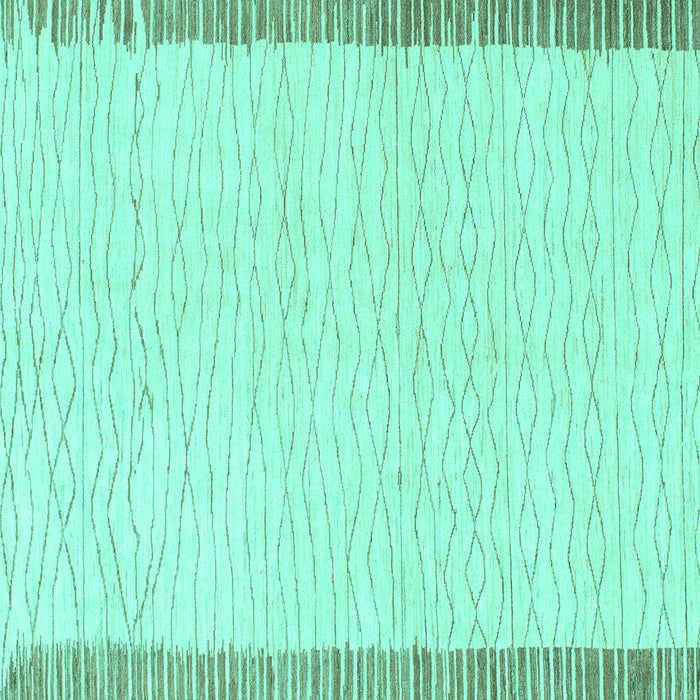 Square Machine Washable Solid Turquoise Modern Area Rugs, wshabs1403turq