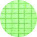 Round Solid Green Modern Rug, abs1404grn