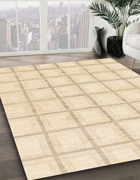 Abstract Yellow Solid Rug, abs1404