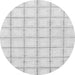 Round Solid Gray Modern Rug, abs1404gry