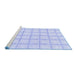 Sideview of Machine Washable Solid Blue Modern Rug, wshabs1404blu