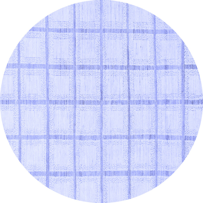 Round Solid Blue Modern Rug, abs1404blu