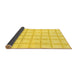 Sideview of Solid Yellow Modern Rug, abs1404yw