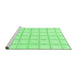 Sideview of Machine Washable Solid Emerald Green Modern Area Rugs, wshabs1404emgrn