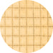 Round Solid Brown Modern Rug, abs1404brn