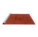 Sideview of Machine Washable Abstract Red Rug, wshabs1405