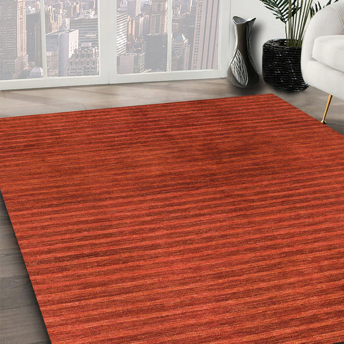 Machine Washable Abstract Red Rug in a Family Room, wshabs1405