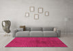 Machine Washable Abstract Pink Modern Rug in a Living Room, wshabs1405pnk