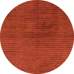 Round Machine Washable Abstract Red Rug, wshabs1405