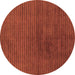 Round Machine Washable Abstract Brown Modern Rug, wshabs1405brn