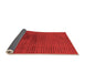 Sideview of Abstract Orange Modern Rug, abs1405org