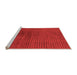 Sideview of Machine Washable Abstract Orange Modern Area Rugs, wshabs1405org