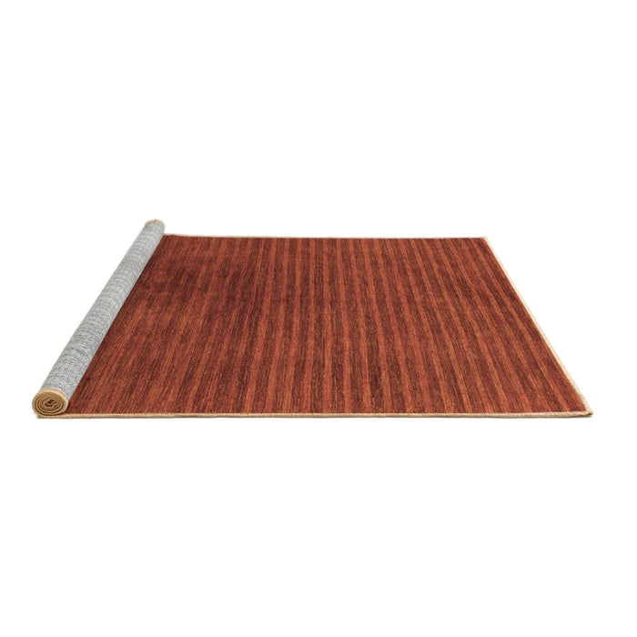 Sideview of Machine Washable Abstract Brown Modern Rug, wshabs1405brn