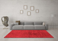 Machine Washable Abstract Red Modern Rug, wshabs1405red