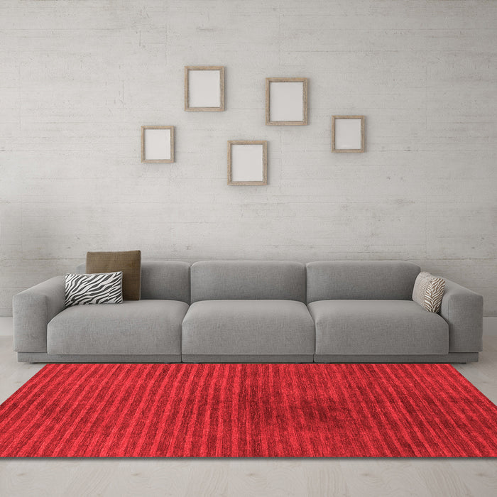 Modern Red Washable Rugs