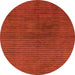 Round Abstract Red Modern Rug, abs1405