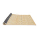 Sideview of Abstract Khaki Gold Solid Rug, abs1406