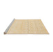 Sideview of Machine Washable Abstract Khaki Gold Rug, wshabs1406