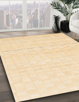 Machine Washable Abstract Khaki Gold Rug in a Family Room, wshabs1406