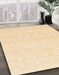 Machine Washable Abstract Khaki Gold Rug in a Family Room, wshabs1406