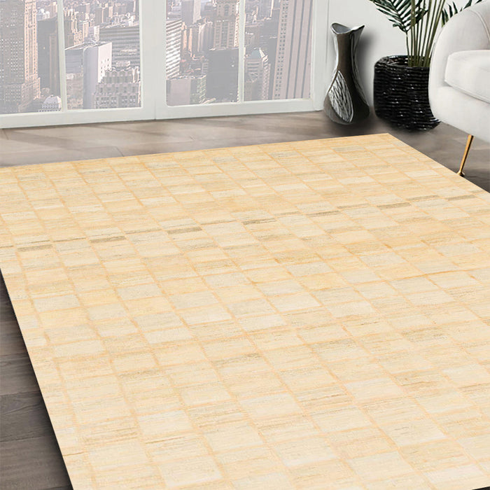 Machine Washable Abstract Khaki Gold Rug in a Family Room, wshabs1406