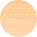 Round Machine Washable Solid Orange Modern Area Rugs, wshabs1406org