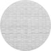 Round Machine Washable Solid Gray Modern Rug, wshabs1406gry