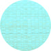 Round Solid Light Blue Modern Rug, abs1406lblu