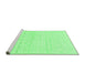 Sideview of Machine Washable Solid Emerald Green Modern Area Rugs, wshabs1406emgrn